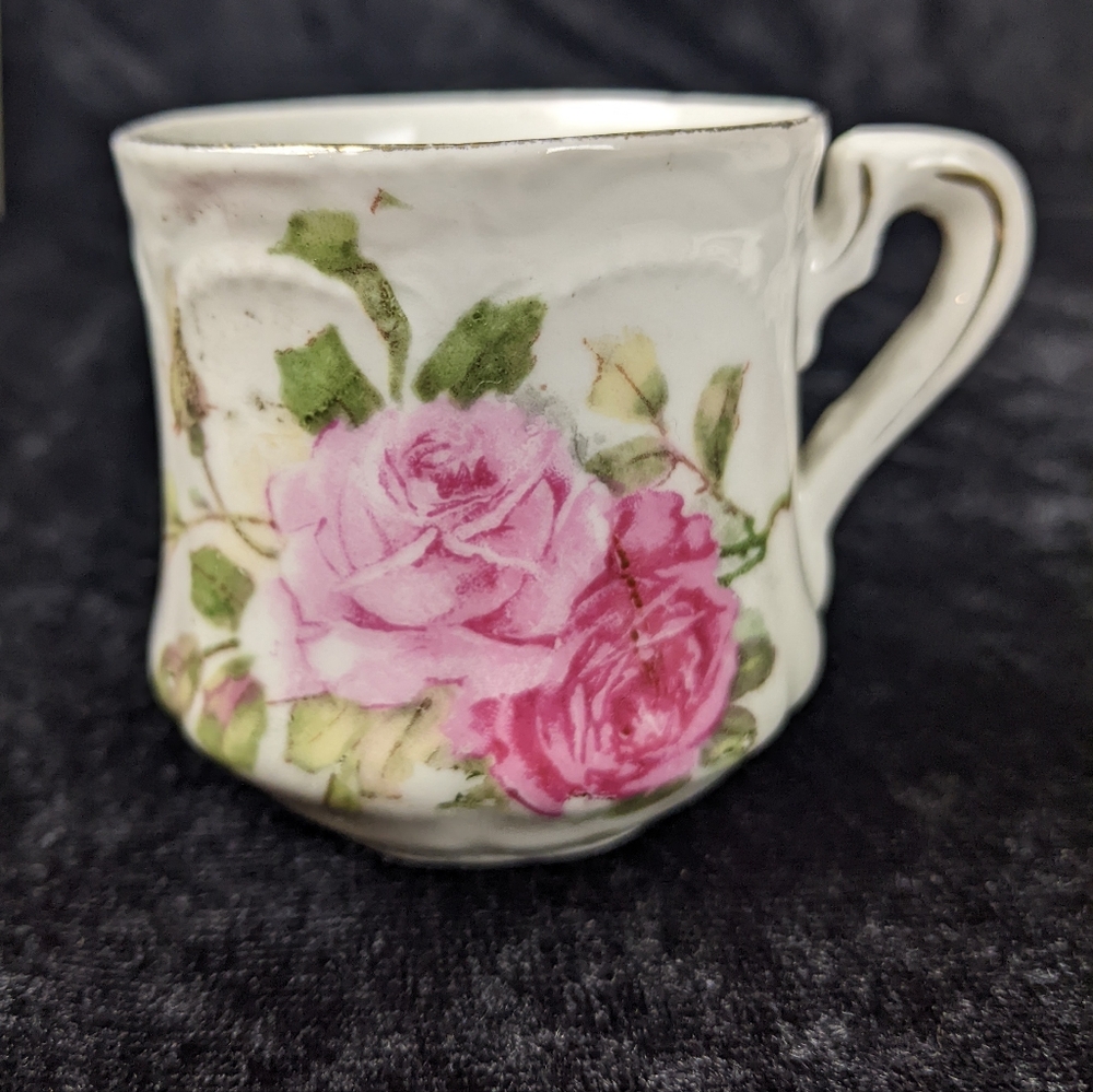 Vintage rose demi-tasse Teacup